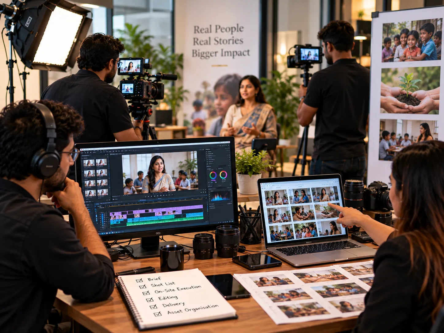 Photographer on a brand shoot